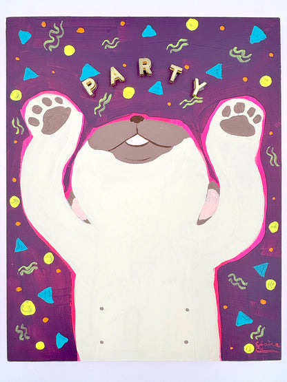 Party! - Original Pug Painting - 100 Paintings Unleashed no. 24