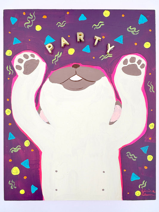 Party! - Original Pug Painting - 100 Paintings Unleashed no. 24