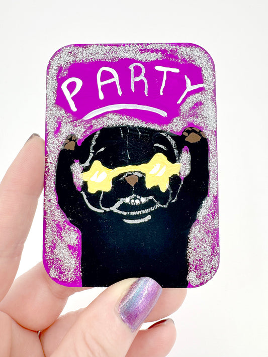 PARTY - Original Pug Painting - 100 Paintings Unleashed no. 46