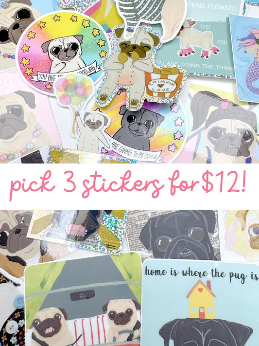 3 Stickers For $10 - Create your own sticker set!