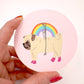 Rainbow Delivery Service - Original Pug Painting - 100 Paintings Unleashed no. 37