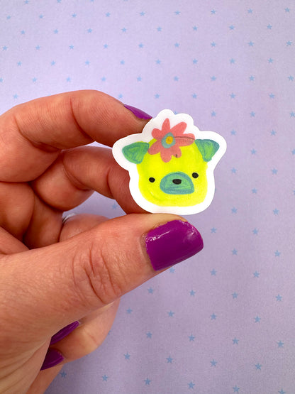 Rainbow Pug Faces - Vinyl Sticker Sheet