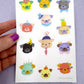 Rainbow Pug Faces - Vinyl Sticker Sheet