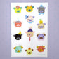 Rainbow Pug Faces - Vinyl Sticker Sheet