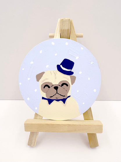 Dapper Gentleman - Original Pug Painting - 100 Paintings Unleashed no. 35
