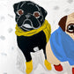 Snow Day - Original Pug Painting