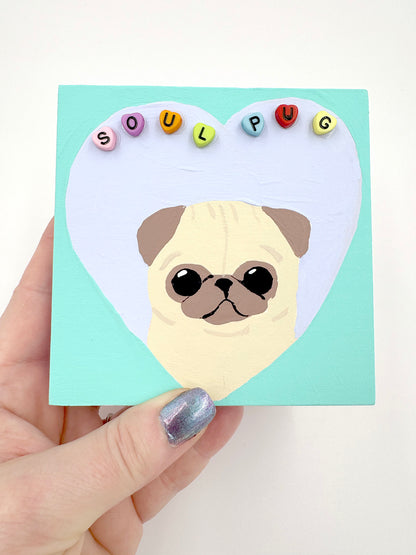 Soul Pug - Original Pug Painting - 100 Paintings Unleashed no. 59