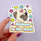 Stickers To The Max! - Cute Pug Vinyl Sticker