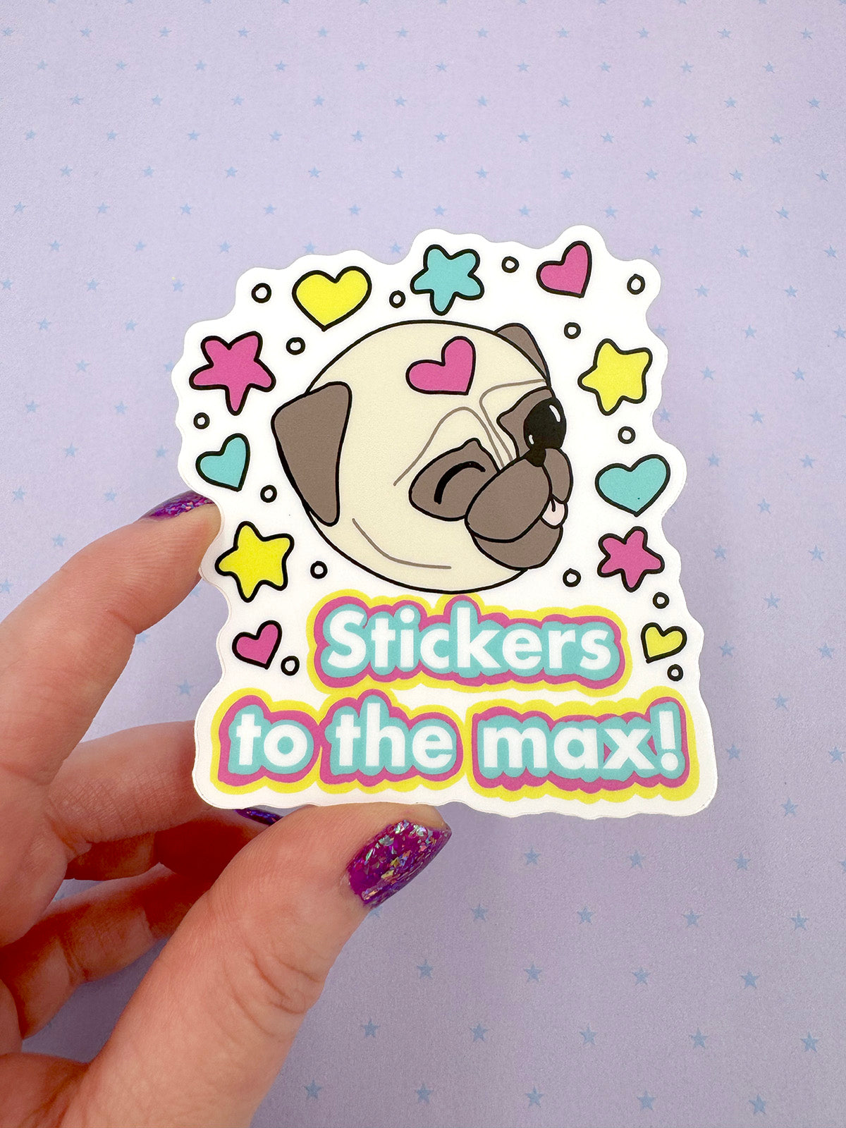 Stickers To The Max! - Cute Pug Vinyl Sticker