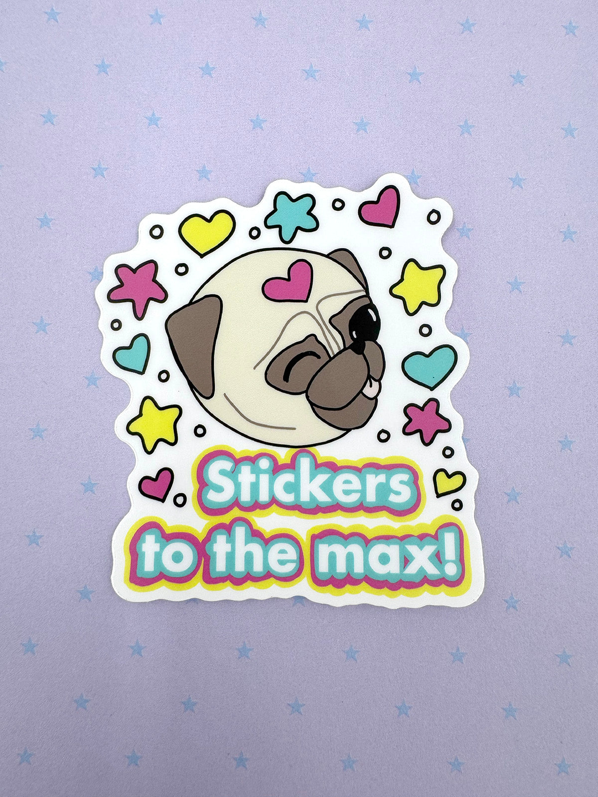 Stickers To The Max! - Cute Pug Vinyl Sticker