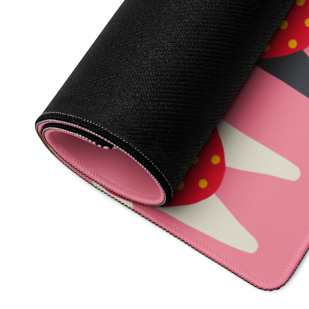 Strawberry Pugs Gaming Mouse Pad - Cute Desk Decor Featuring Strawpuggies