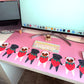 Strawberry Pugs Gaming Mouse Pad - Cute Desk Decor Featuring Strawpuggies
