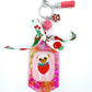 Pug Bag Charm - Strawberry Pug - Fawn