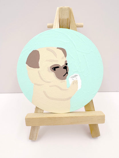 Resting Grouchy Face - Original Pug Painting - 100 Paintings Unleashed no. 31