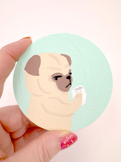Resting Grouchy Face - Original Pug Painting - 100 Paintings Unleashed no. 31