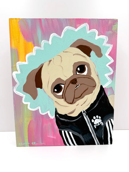 Sports Day - Original Pug Painting - 100 Paintings Unleashed no. 20