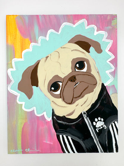 Sports Day - Original Pug Painting - 100 Paintings Unleashed no. 20