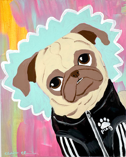 Sports Day - Original Pug Painting - 100 Paintings Unleashed no. 20