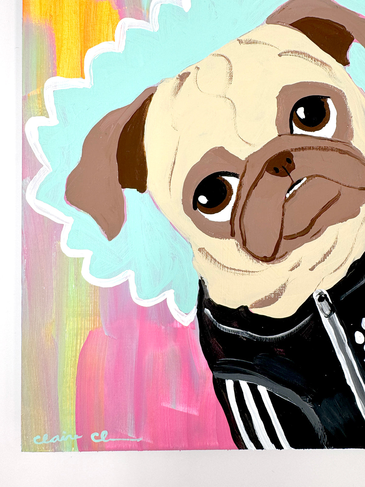 Sports Day - Original Pug Painting - 100 Paintings Unleashed no. 20
