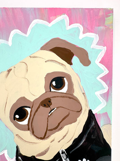 Sports Day - Original Pug Painting - 100 Paintings Unleashed no. 20