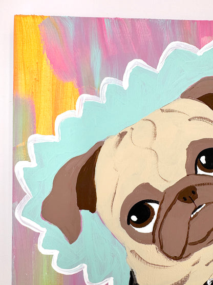 Sports Day - Original Pug Painting - 100 Paintings Unleashed no. 20