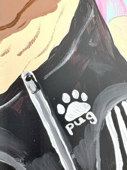 Sports Day - Original Pug Painting - 100 Paintings Unleashed no. 20