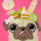 Crown of Treats - Original Pug Painting - 100 Paintings Unleashed no. 22