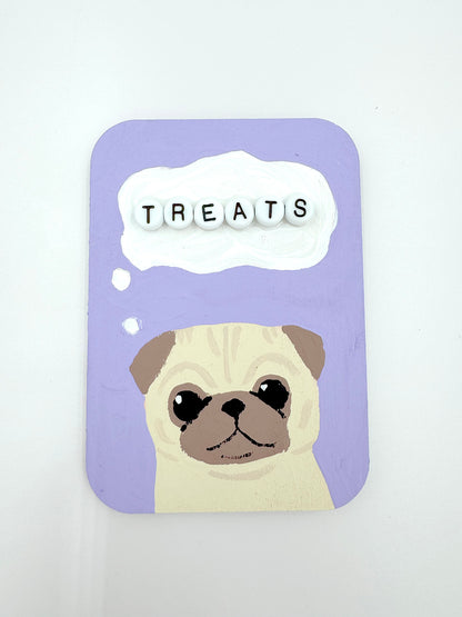 Treats - Original Pug Painting - 100 Paintings Unleashed no. 39