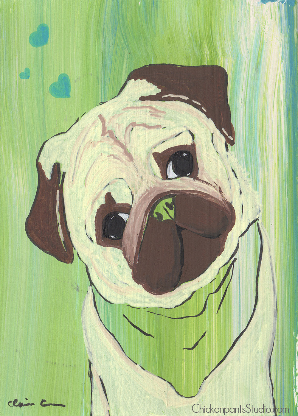 Sedona Pug Social Exclusive! Custom Sketch Portrait